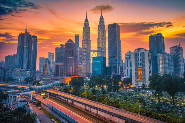 Stadtbild Von Kuala Lumpur Bei Sonnenaufgang Malaysia — Stockfoto