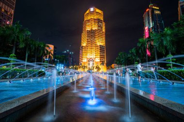 KUALA LUMPUR, MALAYSIA - 11 Kasım 2019. Kuala lumpur Geceleri gökyüzü.
