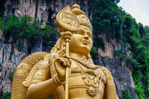 Estátua Lord Muragan Entrada Batu Caves Kuala Lumpur Malásia — Fotografia de Stock