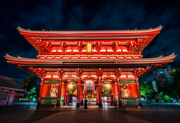 Asakusa Tóquio Japão Junho 2018 Sensoji Antigo Templo Budista Noite — Fotografia de Stock
