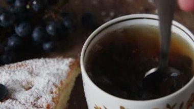 sıcak siyah yapraklı çay