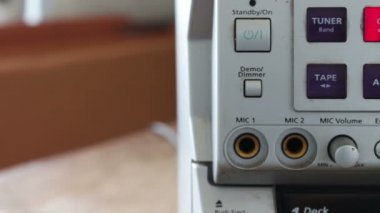 Hi-Fi stereo pikap sistem görünümü kapatın