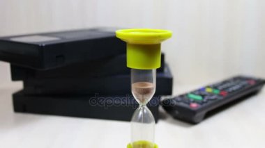 Vhs video kaset kaset ve kum yığını