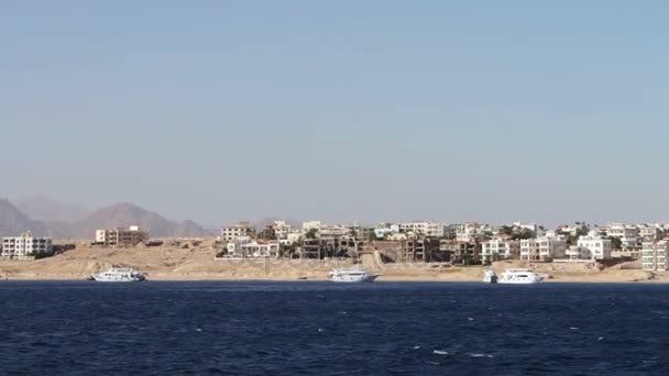 Voyage pittoresque le long de la côte et hôtels à Mer Rouge — Video