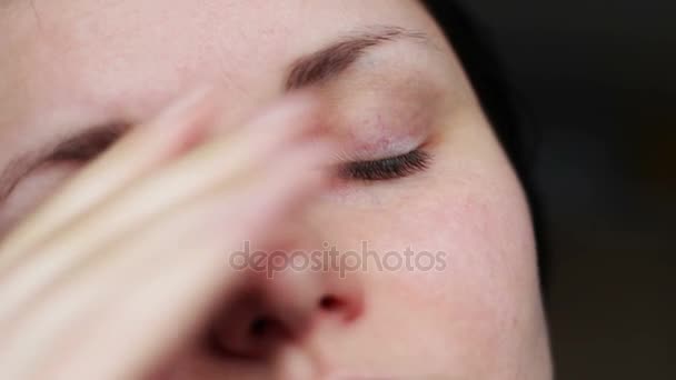 Expresión de la cara de cerca - lágrimas, llanto — Vídeos de Stock