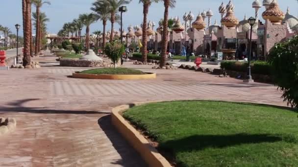 Sharm el-Sheikh, Egipto - 30 de noviembre de 2016: complejo comercial y de entretenimiento en Sharm El Sheikh, Egipto — Vídeos de Stock