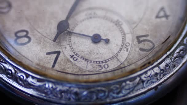 Closeup horloge vintage visage tic-tac secondes 