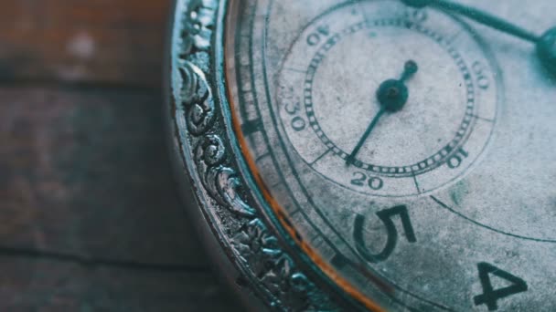 Clock mechanism working, closeup shot with soft focus — Stock Video