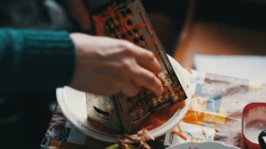 Erkek, doğrama tahtası rende havuç losyonları