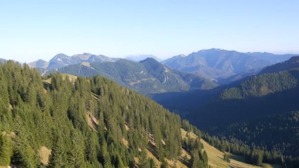Nádherný pohled na Bavorské Alpy v Německu — Stock video