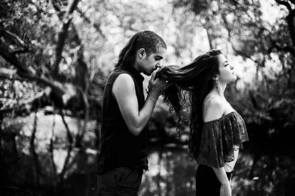 Portrait Beautiful Couple Love — Stock Photo, Image