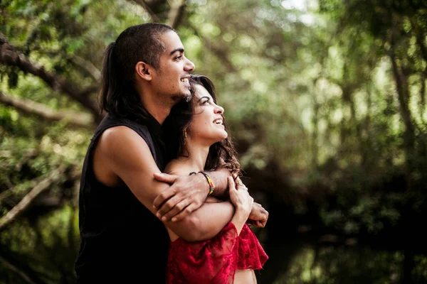 Portrait Beautiful Couple Love — Stock Photo, Image