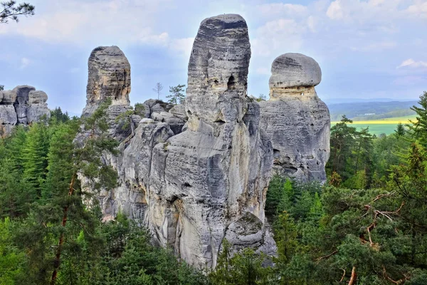 Piedra arenisca en la República Checa — Foto de Stock