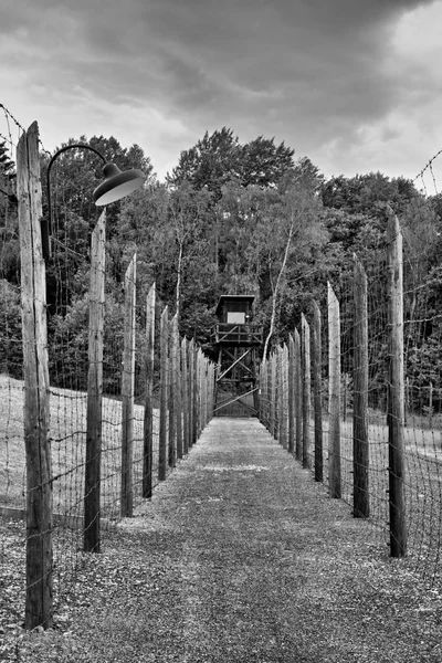 Campo de concentración Vojna es un museo al aire libre cerca de Pribram, República Checa, donde solían estar detenidos prisioneros de Estado en la era comunista del país (1948-1989) ) —  Fotos de Stock