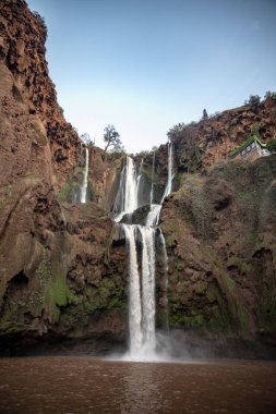 Makak maymunlar ouzoud watterfall yakınlarında.