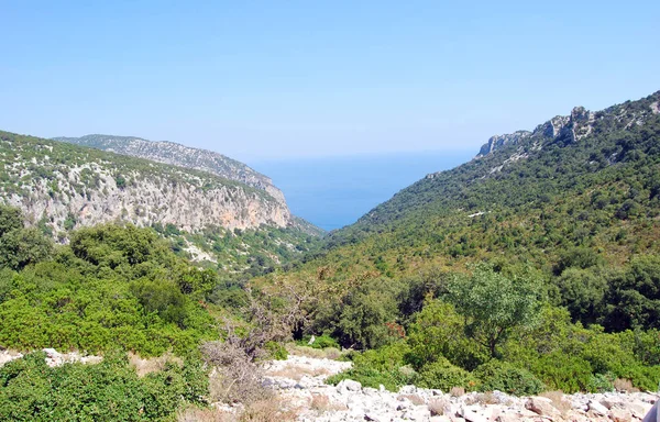 Landscape view seen during the treeking way to Cala Goloritze' — Stockfoto