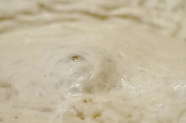 Detalle de una burbuja de aire en masa fermentada para pizza —  Fotos de Stock