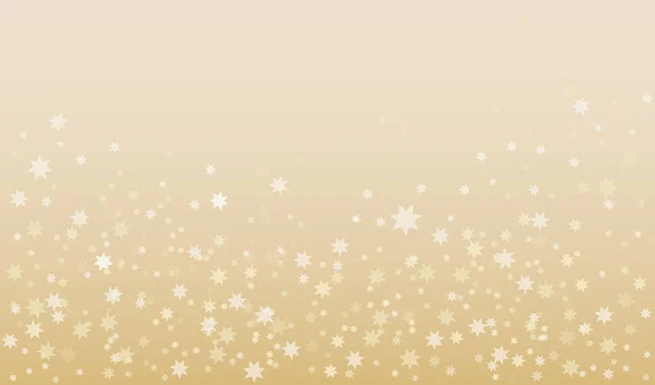 Modèle abstrait d'étoiles d'or tombantes aléatoires sur fond doré. top gratuit pour le texte . — Image vectorielle