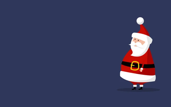 Basic Santa Claus Vector avec copyspace sur la droite. Santa classique en costume rouge — Image vectorielle