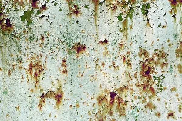 古い塗られたシアンさびた壁詳細テクスチャ フィルタ リング — ストック写真