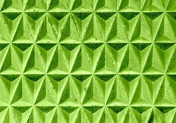 Textura verde de baldosas decorativas triangulares geométricas —  Fotos de Stock