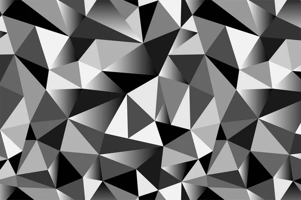 Fondo triangular geométrico gris abstracto sin costuras de estilo poli bajo. Ilustración vectorial — Vector de stock