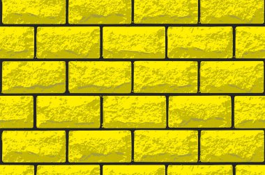 Vektör gerçekçi sorunsuz dokusuna altın tuğla duvar. Vektör çizim