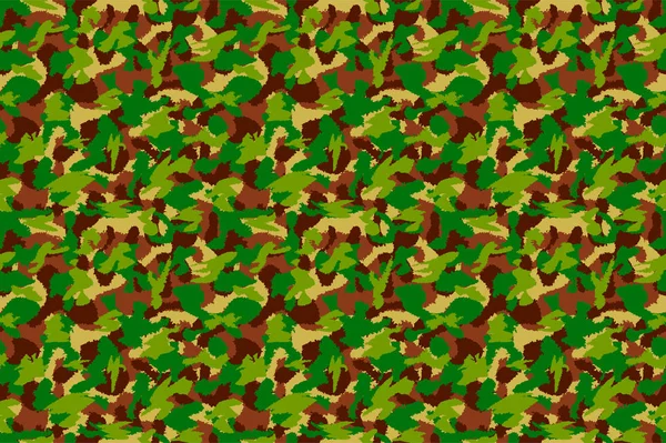 War neture camouflage seamless pattern. Can be used for wallpaper, pattern fills, web page background, surface textures. Vector illustration — Stock Vector