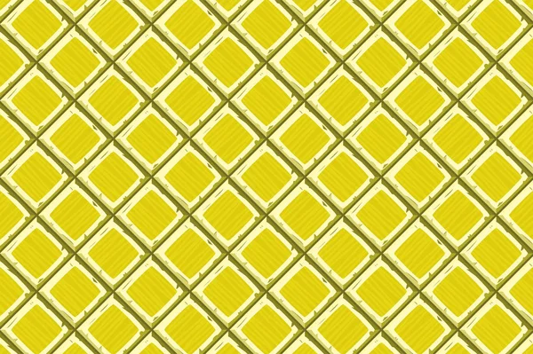 Mano de dibujos animados ahogan amarillo viejo diagonal sin costura azulejos textura. Ilustración vectorial — Archivo Imágenes Vectoriales