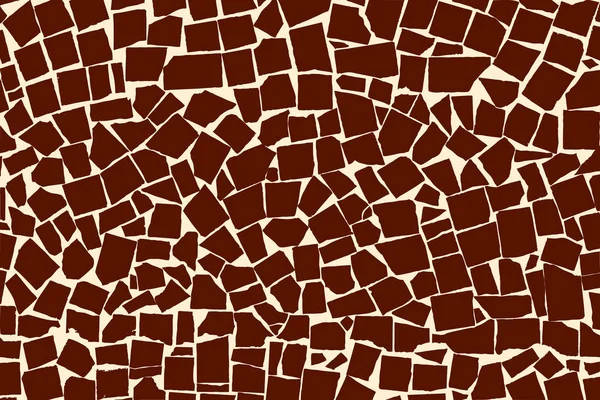 Texture of brown asymmetric decorative tiles wall