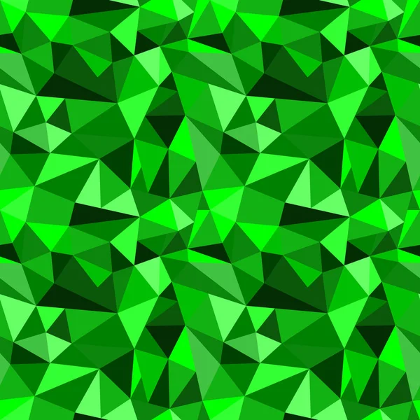 Bezproblémové Zelené Abstraktní Geometrické Zmačkané Trojúhelníkové Grafické Pozadí — Stock fotografie