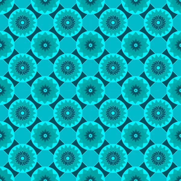 Cyan Sem Costura Abstrato Floral Vintage Textura — Fotografia de Stock