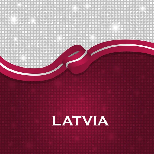 拉脱维亚国旗丝带闪亮颗粒风格 — 图库照片
