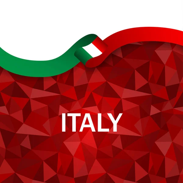 Itália Estilo Esporte Bandeira Fita Estilo Triângulos Geométricos — Fotografia de Stock