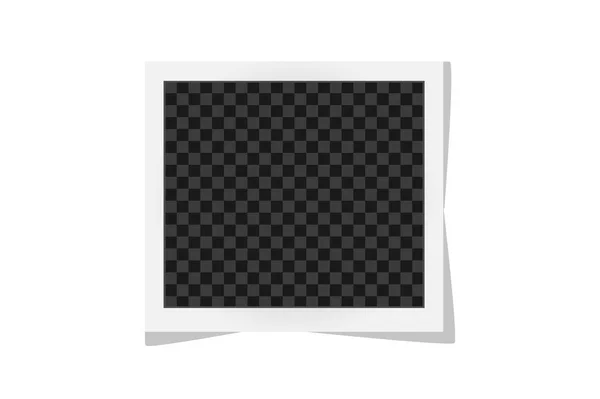 Čtvercový rám šablona s stíny izolované na bílém. Vektorové ilustrace — Stockový vektor