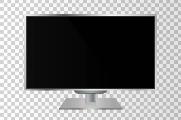 Realistic modern TV monitor isolated. Vector illustration — Stock Vector