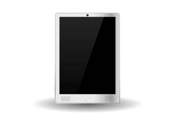 Tablet PC moderno blanco aislado. Ilustración vectorial — Vector de stock