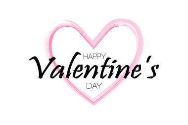 Mutlu Sevgililer günü arka plan. Beyaz ve pembe stil kartı tasarım konsepti tatil