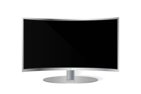 Realistische gebogene TV-Monitor isoliert — Stockfoto