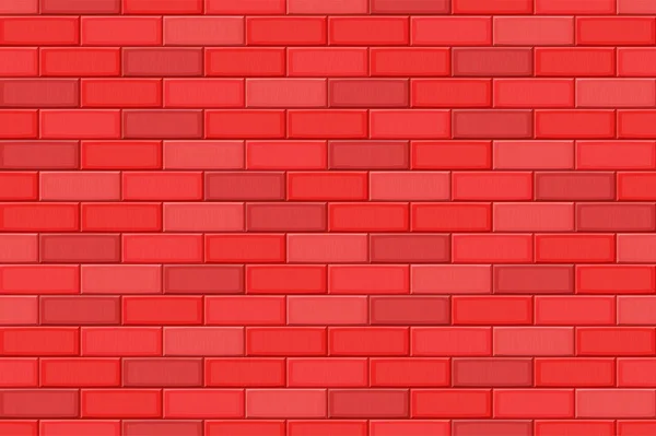 Cartoon hand drown red realistic seamless brick wall texture — Stock Photo, Image