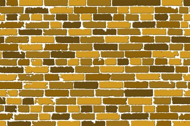 Vektör gerçekçi eski tuğla duvar gölgeler ile sorunsuz dokusuna