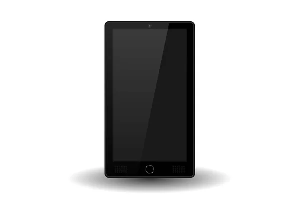 Zwarte moderne mobiele telefoon geïsoleerd — Stockfoto