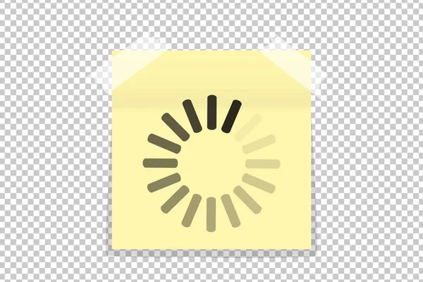 Download ya da sarı ofis kağıt etiket işareti ile gölge izole yükleniyor. Vektör çizim — Stok Vektör