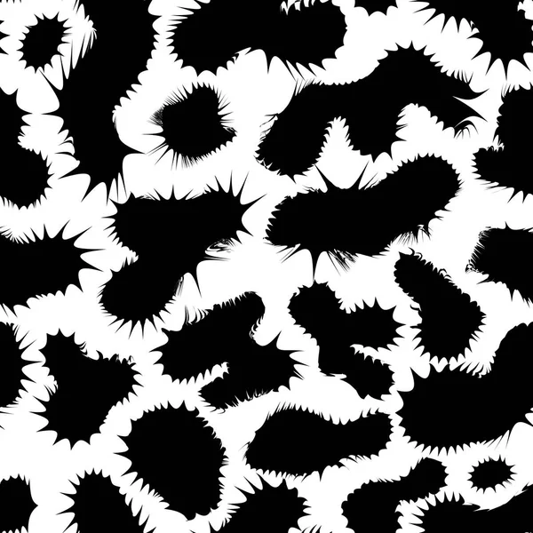 動物スタイル テクスチャ パターン。黒と白のシームレスな背景。ベクトル図 — ストックベクタ