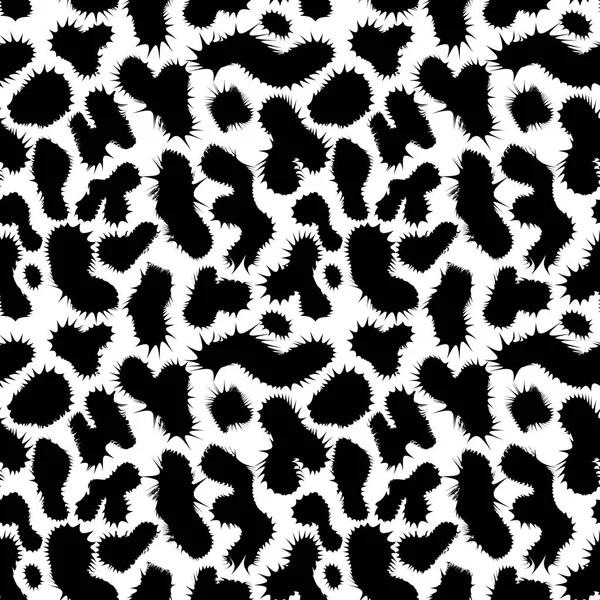 Padrão de textura estilo animal. Fundo sem costura preto e branco. Ilustração vetorial — Vetor de Stock