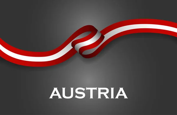 Ruban drapeau style luxe Autriche style classique. Illustration vectorielle — Image vectorielle