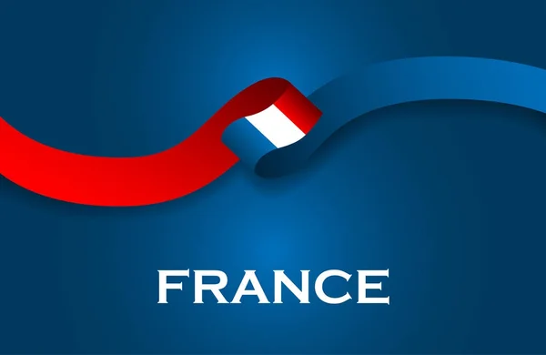 Francia estilo de lujo bandera cinta estilo clásico. Ilustración vectorial — Vector de stock