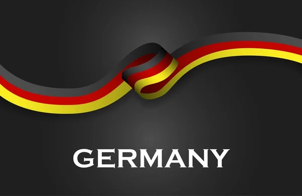 Duitsland luxe stijl vlag lint klassieke stijl. Vectorillustratie — Stockvector