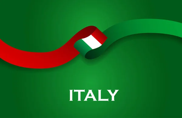 Italia estilo de lujo de la bandera de la cinta estilo clásico. Ilustración vectorial — Vector de stock