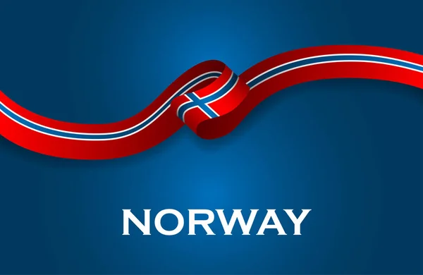 Лента флага Норвегии в классическом стиле. Векторная миграция — стоковый вектор